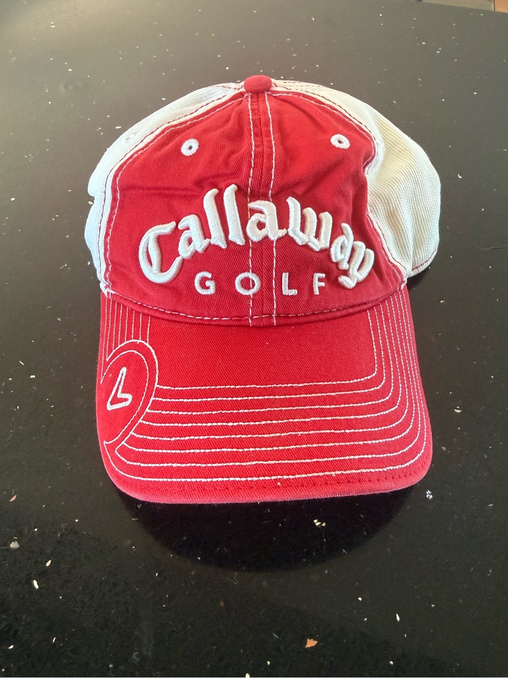 Callaway Red and White Golf Baseball Cap